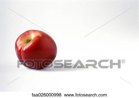 Nectarine, close-up View Large Photo Image Stock Photo - Nectarine, close-up. Fotosearch