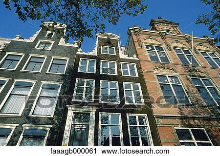 Netherlands, Amsterdam, building facades View Large Photo Image Stock Image - Netherlands, Amsterdam, building facades. Fotosearch
