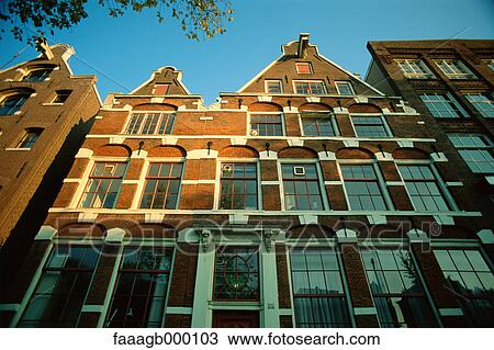 Stock Image - Netherlands, Amsterdam, buuilding facades. Fotosearch