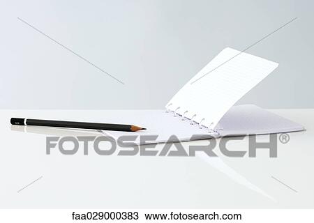 Open notebook and pencil, close-up View Large Photo Image Stock Image - Open notebook and pencil, close-up. Fotosearch