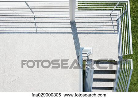 Outdoor terrace, high angle view View Large Photo Image Stock Photography - Outdoor terrace, high angle view. Fotosearch