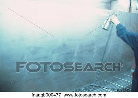 Painting with paint gun View Large Photo Image Stock Photo - Painting with paint gun. Fotosearch