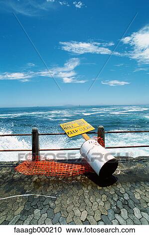 Pier with fallen warning sign View Large Photo Image Stock Image - Pier with fallen warning sign. Fotosearch