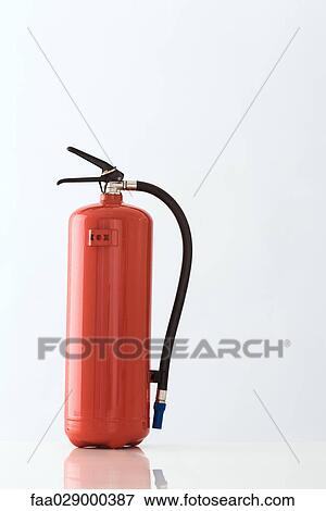 Red fire extinguisher, close-up View Large Photo Image Stock Photo - Red fire extinguisher, close-up. Fotosearch
