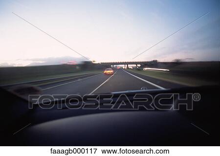 Road viewed from car interior View Large Photo Image Stock Photo - Road viewed from car interior. Fotosearch