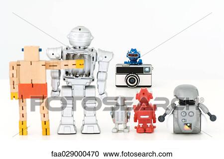 Robots taking group photo View Large Photo Image Stock Image - Robots taking group photo. Fotosearch