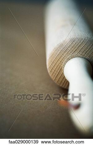 Rolling pin, close-up View Large Photo Image Stock Photo - Rolling pin, close-up. Fotosearch