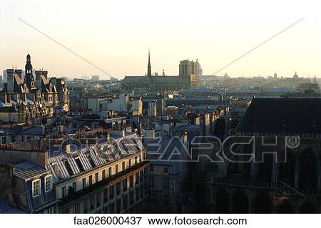 Rooftops, Paris, France View Large Photo Image Stock Photo - Rooftops, Paris, France. Fotosearch
