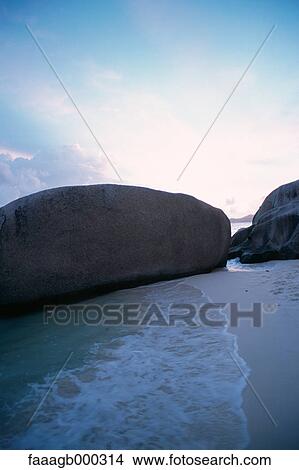 Seychelles, La Digue island, Anse Source d'Argent View Large Photo Image Picture - Seychelles, La Digue island, Anse Source d'Argent. Fotosearch