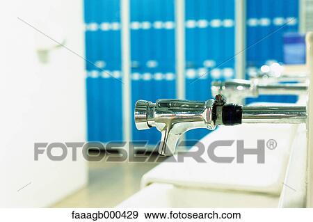 Sinks in locker room View Large Photo Image Stock Photo - Sinks in locker room. Fotosearch
