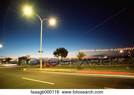 South Africa, Cape Town, road at night View Large Photo Image Stock Photograph - South Africa, Cape Town, road at night. Fotosearch