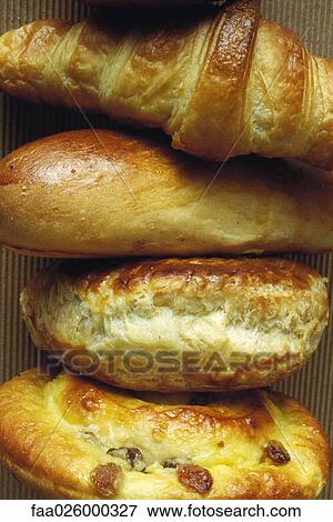 Stack of assorted pastries, close-up View Large Photo Image Stock Photo - Stack of assorted pastries, close-up. Fotosearch