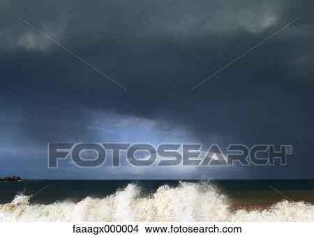 Stormy sky and wave View Large Photo Image Picture - Stormy sky and wave. Fotosearch