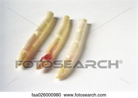 Stock Image - White asparagus, close-up. Fotosearch