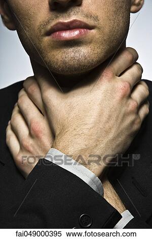 Businessman strangling self View Large Photo Image Stock Photography - Businessman strangling self. Fotosearch
