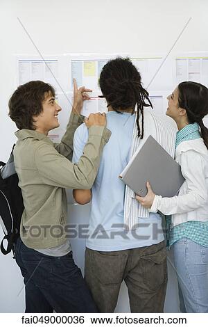 College students looking at results posted on bulletin board View Large Photo Image Stock Photograph - College students looking at results posted on bulletin board. Fotosearch