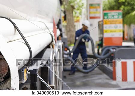 Hoses connected to fuel tanker outlets transferring fuel to gas station storage tanks View Large Photo Image Stock Photo - Hoses connected to fuel tanker outlets transferring fuel to gas station storage tanks. Fotosearch