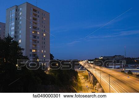 Light trails of traffic on freeway View Large Photo Image Stock Image - Light trails of traffic on freeway. Fotosearch