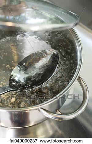 Stock Photo - Water boiling in pot. Fotosearch