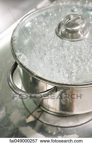 Water boiling in pot View Large Photo Image Stock Photo - Water boiling in pot. Fotosearch