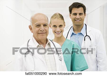 Stock Image - Health care professionals, portrait. Fotosearch