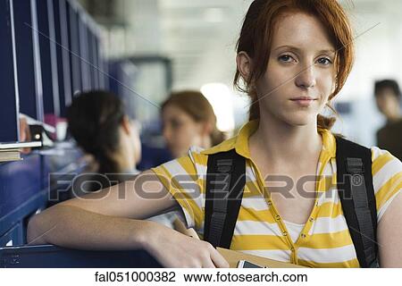 Stock Image - High school student, portrait. Fotosearch