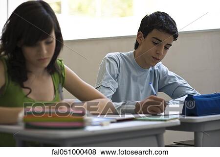 High school students doing classwork View Large Photo Image Stock Photo - High school students doing classwork. Fotosearch