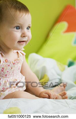 Infant girl smiling View Large Photo Image Stock Photography - Infant girl smiling. Fotosearch