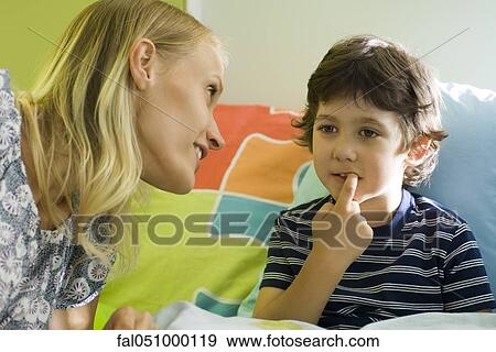 Mother with young son View Large Photo Image Stock Photo - Mother with young son. Fotosearch