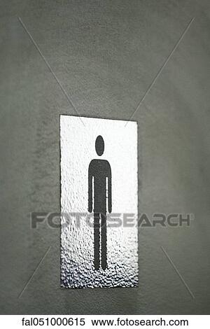 Stock Photography - Sign on men's restroom door. Fotosearch