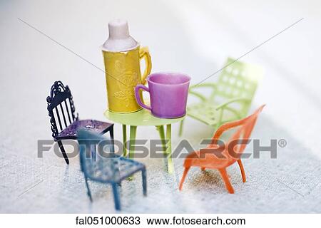 Toy patio furniture View Large Photo Image Stock Image - Toy patio furniture. Fotosearch