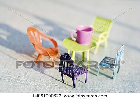 Toy patio furniture View Large Photo Image Stock Photo - Toy patio furniture. Fotosearch
