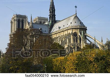 France, Paris, Notre Dame Cathedral View Large Photo Image Stock Image - France, Paris, Notre Dame Cathedral. Fotosearch