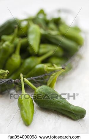 Green chili peppers View Large Photo Image Stock Photo - Green chili peppers. Fotosearch