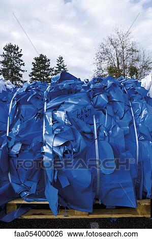 Storage of bales of PVC sheeting for recycling View Large Photo Image Stock Photograph - Storage of bales of PVC sheeting for recycling. Fotosearch