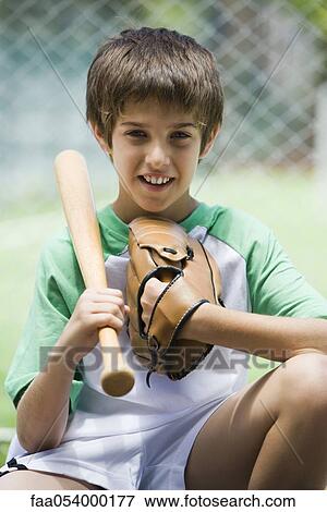 Young baseball player, portrait View Large Photo Image Stock Photo - Young baseball player, portrait. Fotosearch