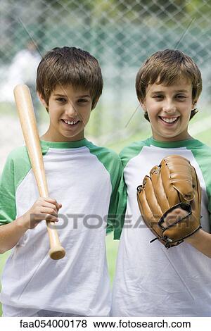 Young baseball players, portrait View Large Photo Image Stock Photo - Young baseball players, portrait. Fotosearch