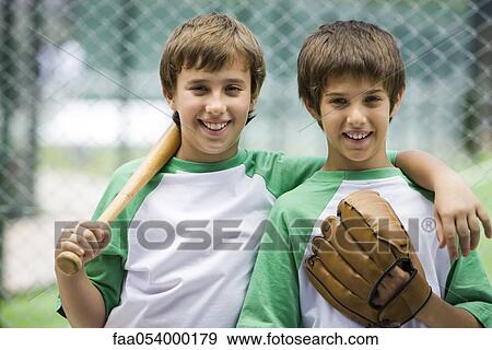Young baseball players, portrait View Large Photo Image Stock Photo - Young baseball players, portrait. Fotosearch