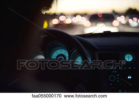 Car interior at twilight View Large Photo Image Stock Image - Car interior at twilight. Fotosearch