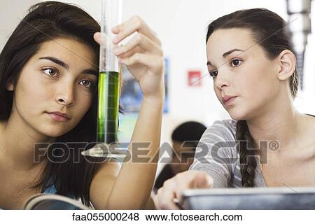 High school students in chemistry class View Large Photo Image Stock Photo - High school students in chemistry class. Fotosearch