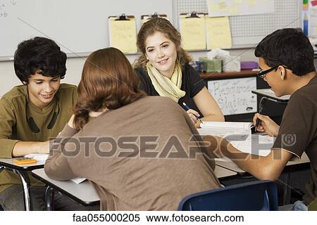 High school students studying together View Large Photo Image Stock Photography - High school students studying together. Fotosearch