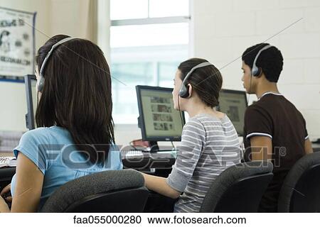 Students working in computer lab View Large Photo Image Stock Image - Students working in computer lab. Fotosearch