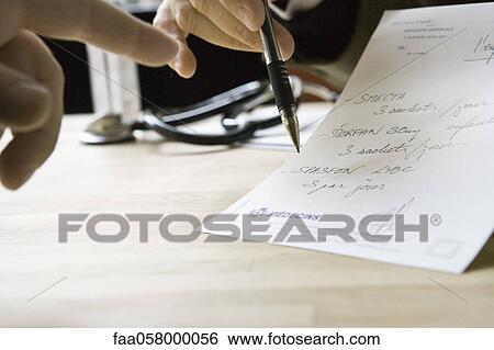 Doctor explaining prescription to patient, cropped View Large Photo Image Stock Photograph - Doctor explaining prescription to patient, cropped. Fotosearch