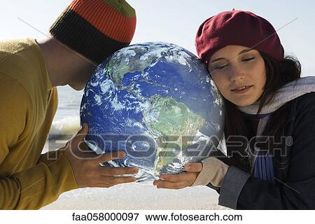 Ecology concept, listening to the earth View Large Photo Image Stock Photo - Ecology concept, listening to the earth. Fotosearch