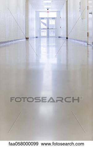 Empty corridor, low angle view View Large Photo Image Stock Photo - Empty corridor, low angle view. Fotosearch