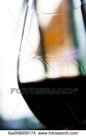 Picture - Glass of red wine, close-up. Fotosearch
