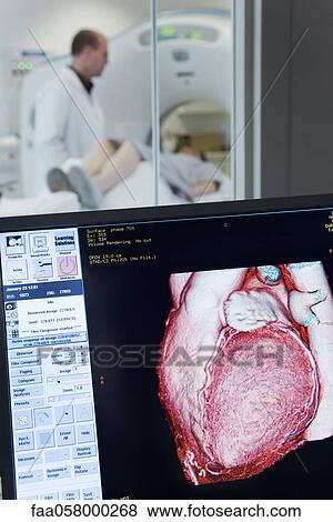 Heart CAT scan result shown on monitor View Large Photo Image Stock Photo - Heart CAT scan result shown on monitor. Fotosearch
