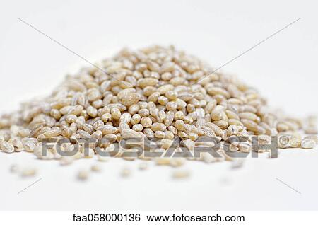 Pile of brown pearl barley on white background View Large Photo Image Stock Photograph - Pile of brown pearl barley on white background. Fotosearch
