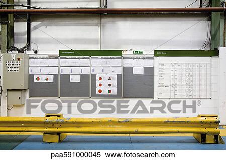 Control panels and bulletin boards in carpet tile factory View Large Photo Image Stock Photography - Control panels and bulletin boards in carpet tile factory. Fotosearch