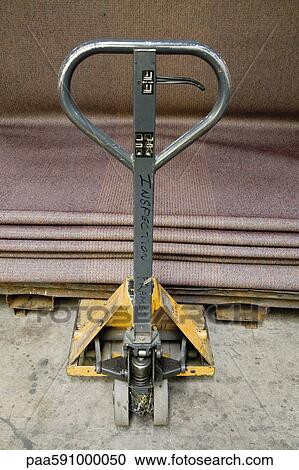 Hand pallet truck View Large Photo Image Stock Image - Hand pallet truck. Fotosearch
